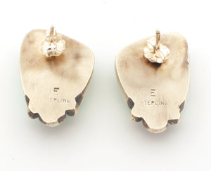 Navajo Native American Carico Lake Turquoise Earrings by Ella Linkin SKU233094