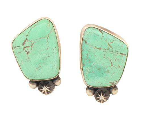 Navajo Native American Carico Lake Turquoise Earrings by Ella Linkin SKU233094