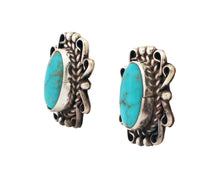 Load image into Gallery viewer, NavajoNative American Campitos Turquoise Earrings by Perry SKU233097