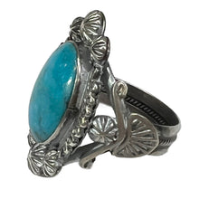 Load image into Gallery viewer, Navajo Native American Campitos Turquoise Ring Size 11 1/2 by Calladitto SKU233100