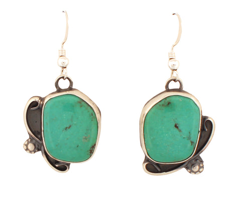 Navajo Native American Campitos Turquoise Earrings by Willeto SKU233101