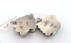 Navajo Native American Carico Lake Turquoise Earrings by Willeto SKU233102