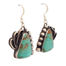 Load image into Gallery viewer, Navajo Native American Carico Lake Turquoise Earrings by Willeto SKU233102