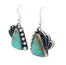 Load image into Gallery viewer, Navajo Native American Carico Lake Turquoise Earrings by Willeto SKU233102