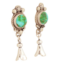 Load image into Gallery viewer, Navajo Native American Sonoran Gold Turquoise Earrings by Francisco SKU233103