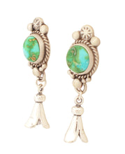 Load image into Gallery viewer, Navajo Native American Sonoran Gold Turquoise Earrings by Francisco SKU233103