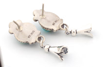 Load image into Gallery viewer, Navajo Native American Sonoran Gold Turquoise Earrings by Francisco SKU233104