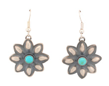 Load image into Gallery viewer, Navajo Native American Kingman Turquoise Earrings by Robert Johnson SKU233108