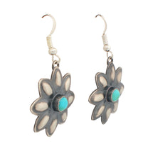 Load image into Gallery viewer, Navajo Native American Kingman Turquoise Earrings by Robert Johnson SKU233108