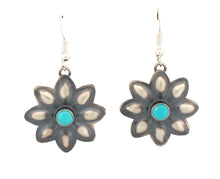 Load image into Gallery viewer, Navajo Native American Kingman Turquoise Earrings by Robert Johnson SKU233109
