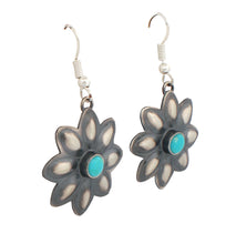 Load image into Gallery viewer, Navajo Native American Kingman Turquoise Earrings by Robert Johnson SKU233109
