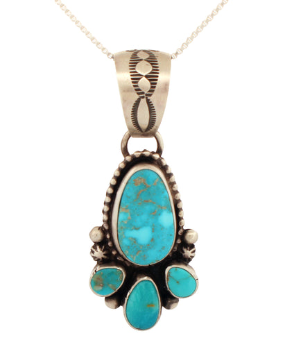 Navajo Native American Armenian Turquoise Pendant Necklace by Betty Tom SKU233110