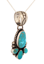 Load image into Gallery viewer, Navajo Native American Armenian Turquoise Pendant Necklace by Betty Tom SKU233110