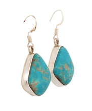 Load image into Gallery viewer, Navajo Native American Armenian Turquoise Earrings by Caroline Apachito SKU233112