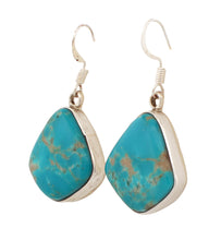 Load image into Gallery viewer, Navajo Native American Armenian Turquoise Earrings by Caroline Apachito SKU233112
