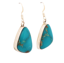 Load image into Gallery viewer, Navajo Native American Armenian Turquoise Earrings by Caroline Apachito SKU233114