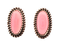 Load image into Gallery viewer, Navajo Native American Pink Conch Shell Earrings by Perry SKU233115