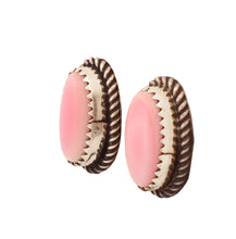 Load image into Gallery viewer, Navajo Native American Pink Conch Shell Earrings by Perry SKU233116