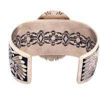 Load image into Gallery viewer, Navajo Native American Eagle and Wild Horse Magnesite Bracelet by Charley