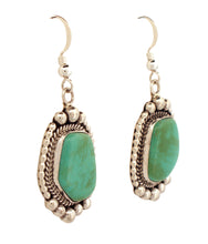 Load image into Gallery viewer, Navajo Native American Tyrone Turquoise Earrings by Ella Linkin SKU233119