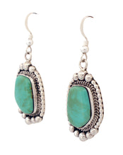 Load image into Gallery viewer, Navajo Native American Tyrone Turquoise Earrings by Ella Linkin SKU233119