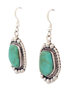 Navajo Native American Tyrone Turquoise Earrings by Ella Linkin SKU233119