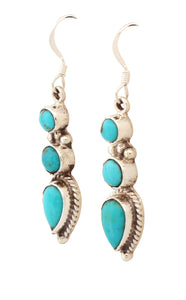 Navajo Native American Kingman Turquoise Earrings by Gary Shorty SKU233123