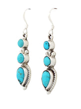 Load image into Gallery viewer, Navajo Native American Kingman Turquoise Earrings by Gary Shorty SKU233124