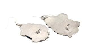 Navajo Native American Traditional Sterling feather earrings by Yazzie SKU233126