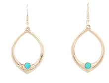Load image into Gallery viewer, Navajo Native American Kingman Turquoise Earrings by Bahe SKU233133