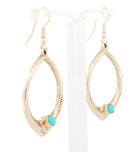 Load image into Gallery viewer, Navajo Native American Kingman Turquoise Earrings by Bahe SKU233133