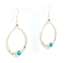 Load image into Gallery viewer, Navajo Native American Kingman Turquoise Earrings by Bahe SKU233134