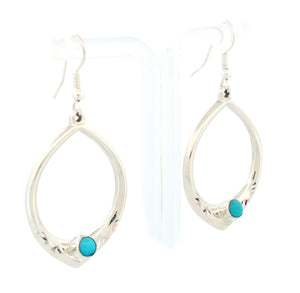 Navajo Native American Kingman Turquoise Earrings by Bahe SKU233134