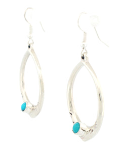 Navajo Native American Kingman Turquoise Earrings by Bahe SKU233134