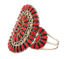 Load image into Gallery viewer, Navajo Native American Coral Petit Point Bracelet by McCray SKU233136