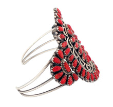 Load image into Gallery viewer, Navajo Native American Coral Petit Point Bracelet by McCray SKU233136