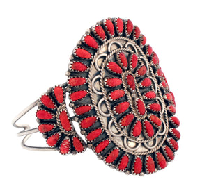 Navajo Native American Coral Petit Point Bracelet by McCray SKU233136