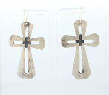 Load image into Gallery viewer, Navajo Native American Campitos Turquoise Cross Earrings by Willie SKU233140