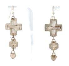 Load image into Gallery viewer, Navajo Native American Cross and Spiny Oyster Earrings by Dakota Willie SKU223143