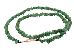 Campitos Mine Turquoise Nugget Necklace 18 1/2 Inches Non Native SKU233149