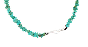 Campitos Mine Turquoise Nugget Necklace 18 1/2 Inches Non Native SKU233149