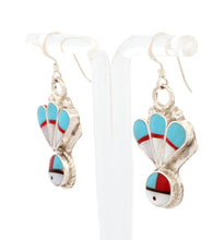 Load image into Gallery viewer, Zuni Native American Turquoise Inlay Earrings SKU233155