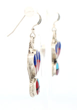 Load image into Gallery viewer, Zuni Native American Turquoise Inlay Earrings SKU233156