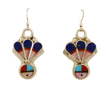 Load image into Gallery viewer, Zuni Native American Turquoise Inlay Earrings SKU233156
