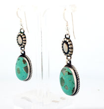 Load image into Gallery viewer, Navajo Native American Tyrone Mine Turquoise Earrings SKU233159