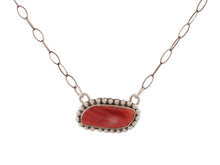 Load image into Gallery viewer, Navajo Native American Orange Spiny Oyster Bar Necklace by Danny Henio SKU233161