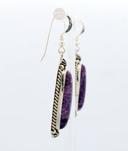 Load image into Gallery viewer, Navajo Native American Charoite Earring by Carol Wylie SKU233163