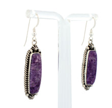 Load image into Gallery viewer, Navajo Native American Charoite Earring by Carol Wylie SKU233163