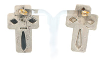Load image into Gallery viewer, Navajo Native American Campitos Turquoise Cross Earrings by Livingston SKU233166
