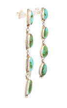 Load image into Gallery viewer, Navajo Native American Sonoran Gold Turquoise Earrings by Daryl Willie SKU233168
